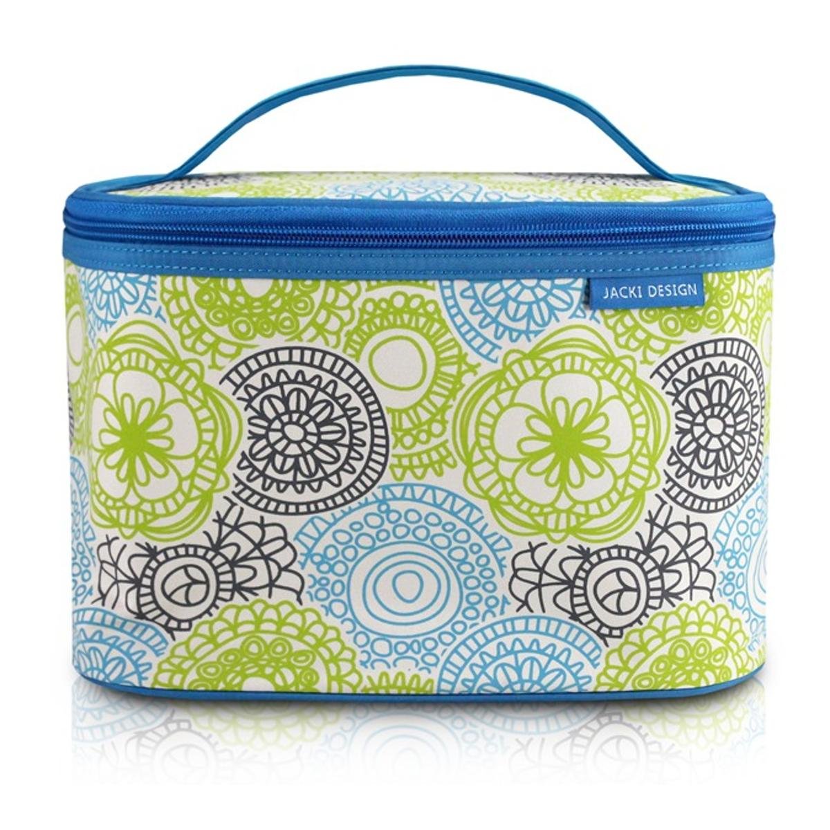 Necessaire Frasqueira Jacki Design de Poliéster - Azul Menor preço em Necessaire Frasqueira Jacki Design de Poliéster - Azul