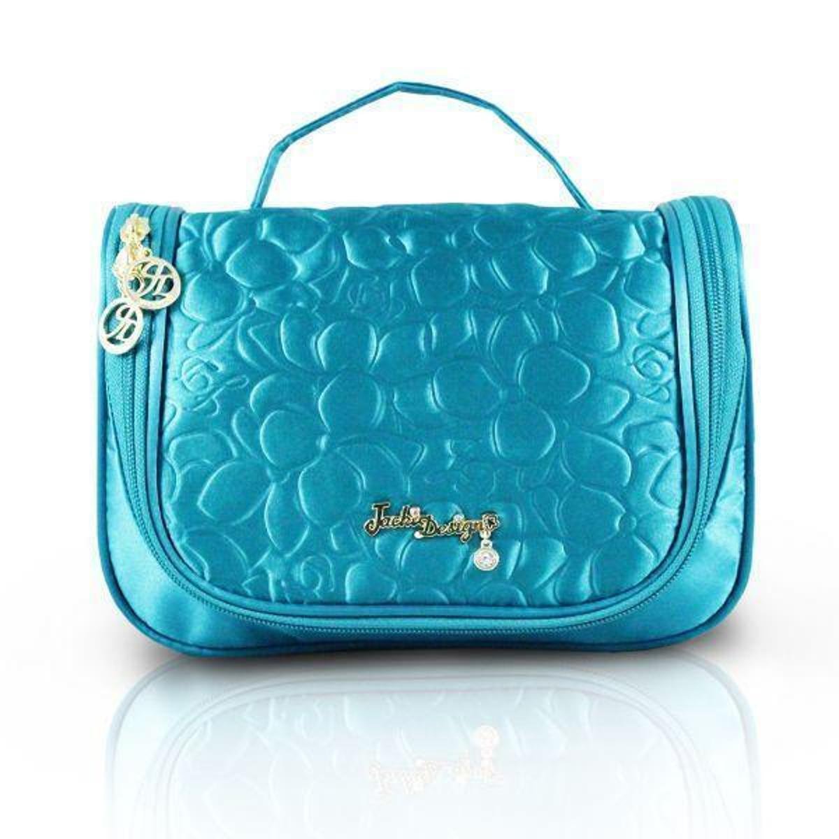 Necessaire Jacki Design com Gancho French Love Feminina - Azul Piscina Menor preço em Necessaire Jacki Design com Gancho French Love Feminina - Azul Piscina