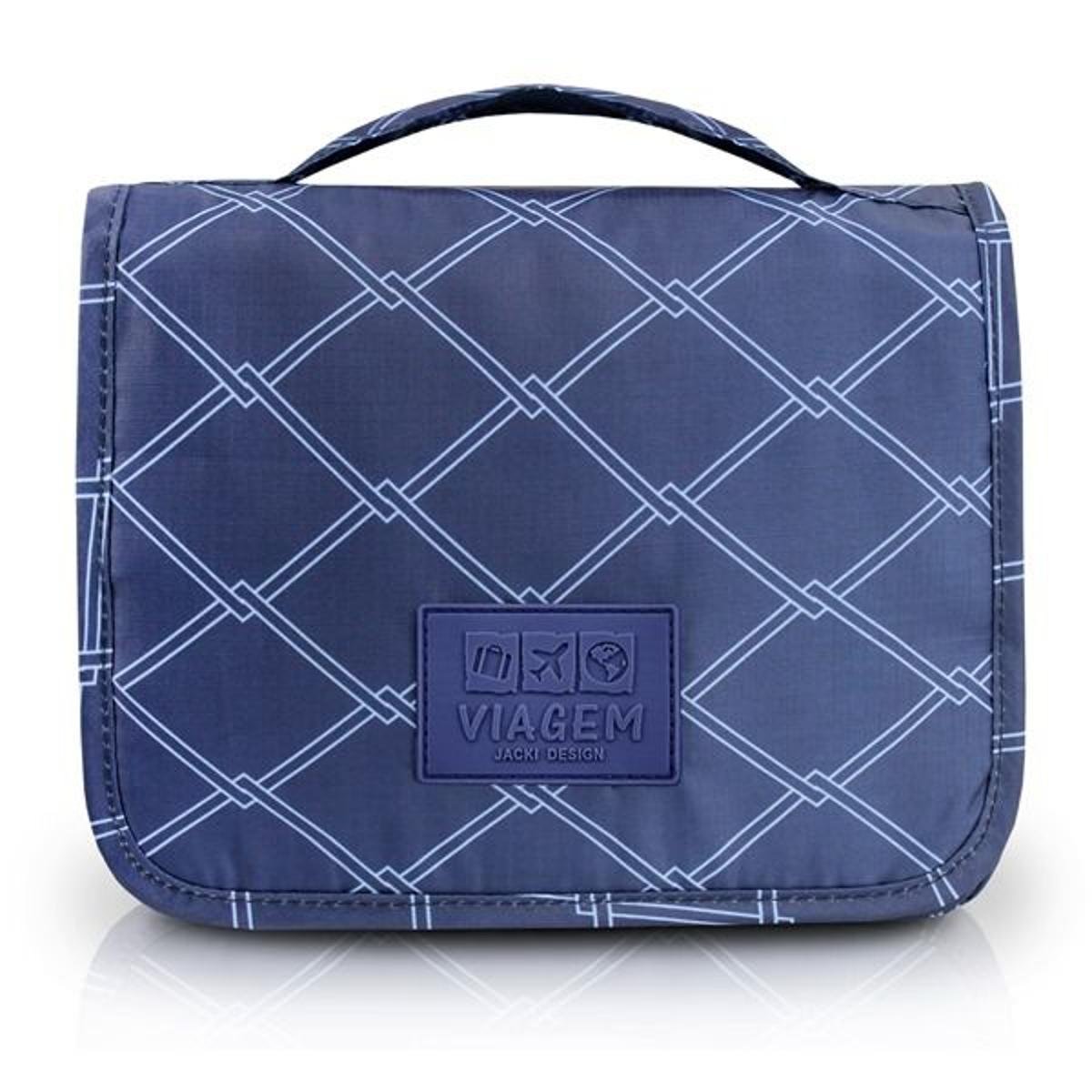 Necessaire Jacki Design de Viagem Com Alça Estampado - Azul Menor preço em Necessaire Jacki Design de Viagem Com Alça Estampado - Azul