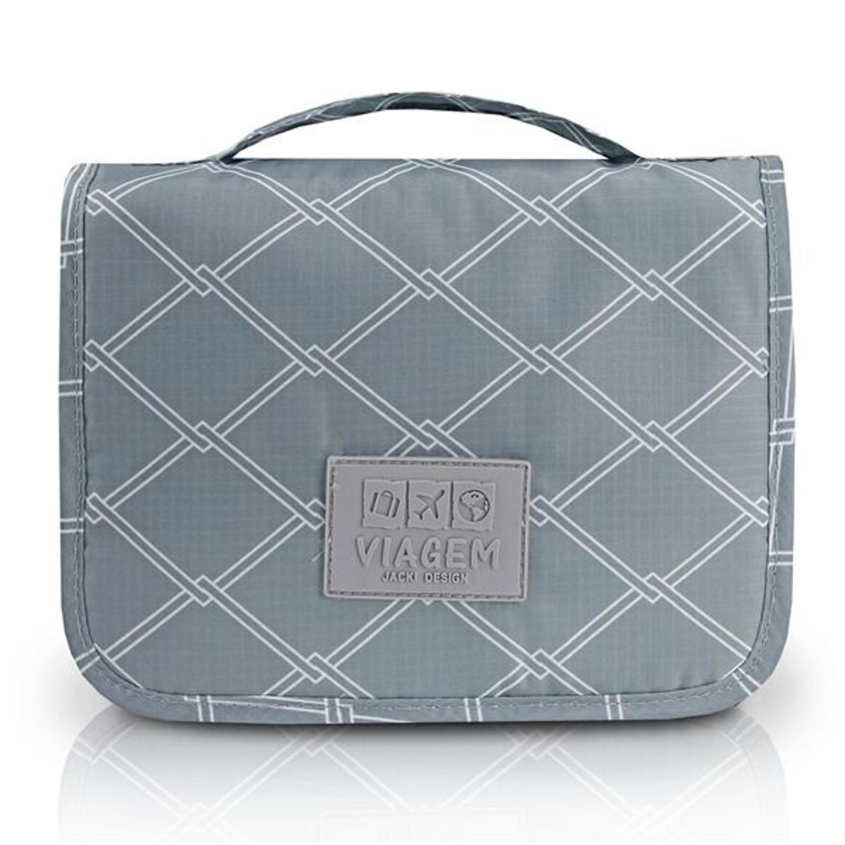 Necessaire Jacki Design de Viagem Com Alça Estampado - Cinza Menor preço em Necessaire Jacki Design de Viagem Com Alça Estampado - Cinza