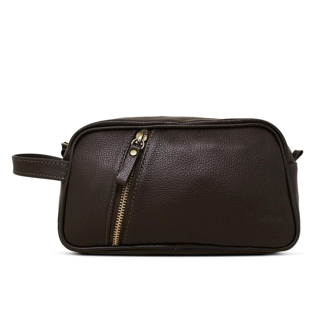 Necessaire Relicário Couro Texas - Marrom Café