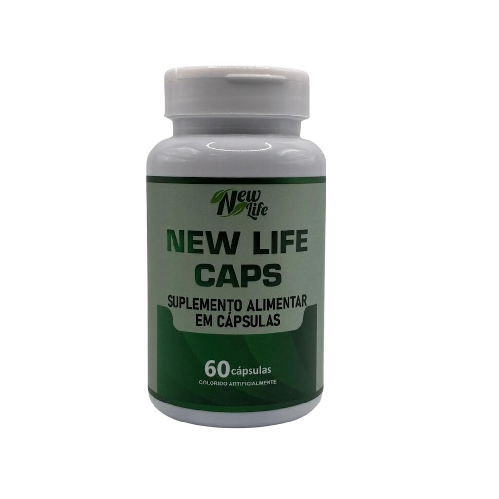 New Life Caps 60 Cápsulas | Psyllium com Vitamina C e Cromo