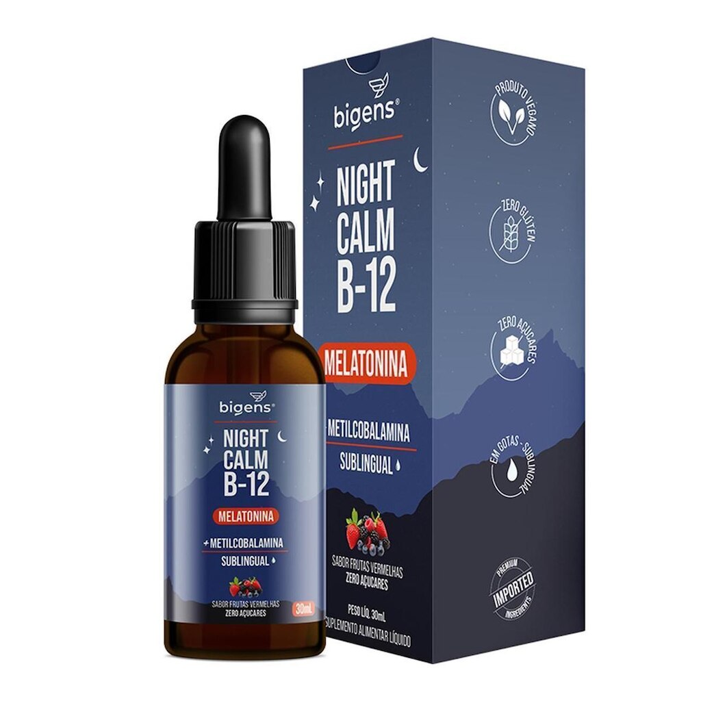 Night Calm B12 Melatonina + Metilcobalamina 413% Vd 30ml - Bigens