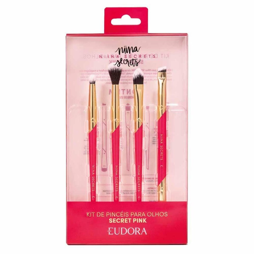 Niina Secrets by Eudora Secret Pink Kit de Pincéis para Olhos Kit