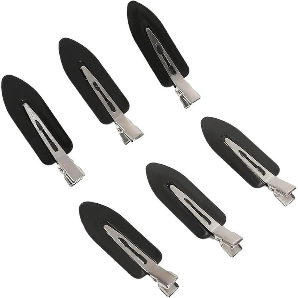 Nobrand - Kit Grampos de Cabelo Reto Sem Dobra Preto (6 Peças)