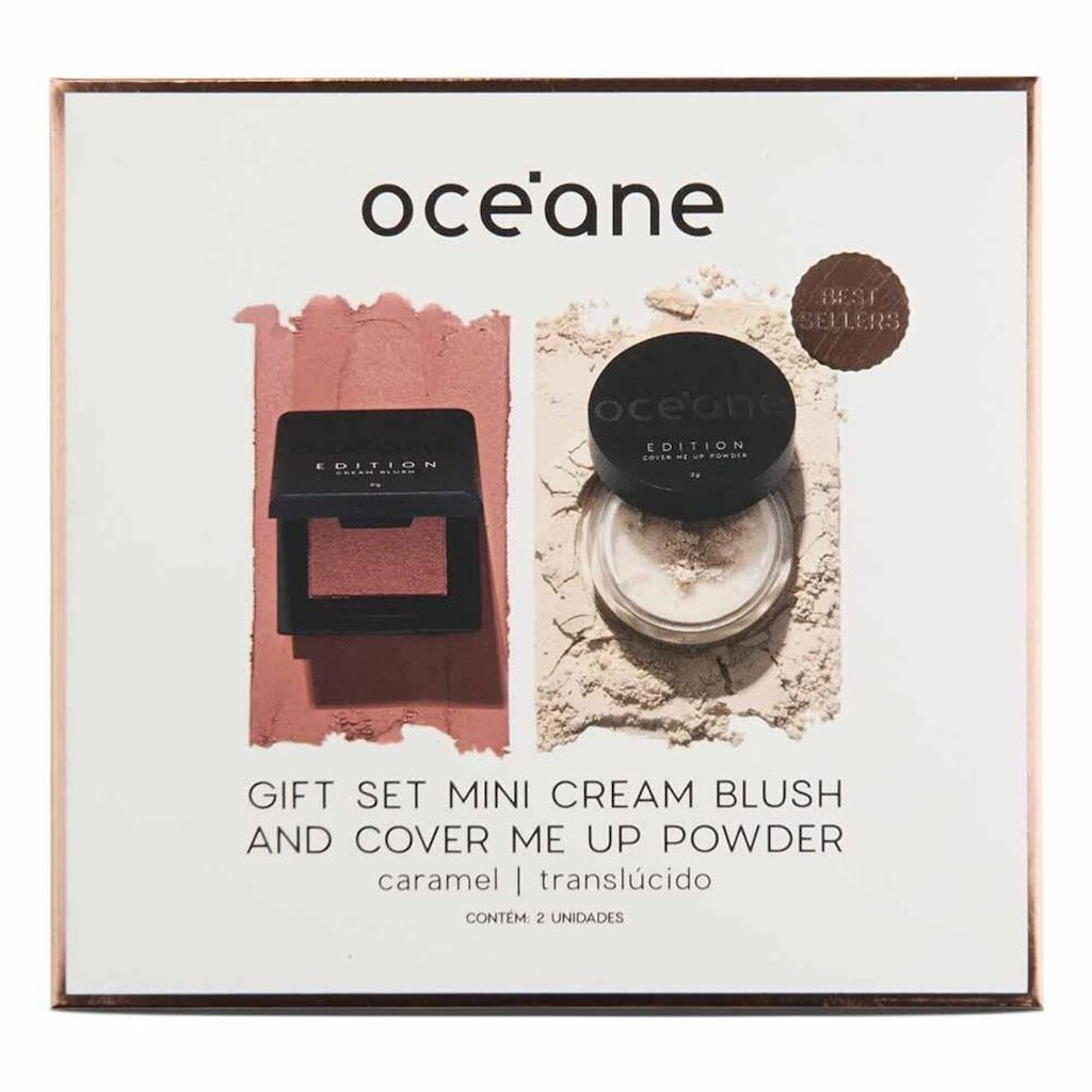 Océane Edition Presente Minis Kit - Mini Blush Cremoso Caramel + Mini Pó Solto Translúcido Kit