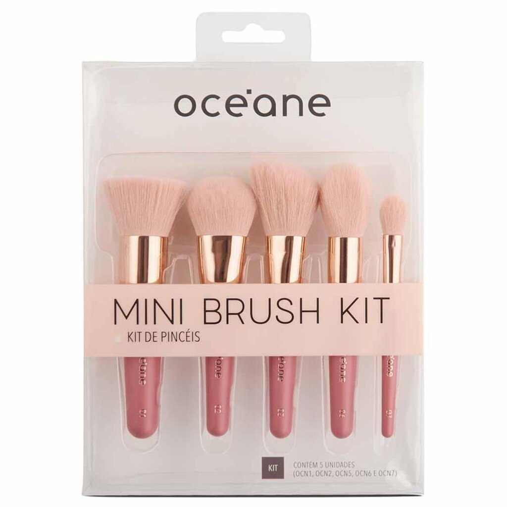 Océane Mini Brush Kit com 5 Pincéis Kit