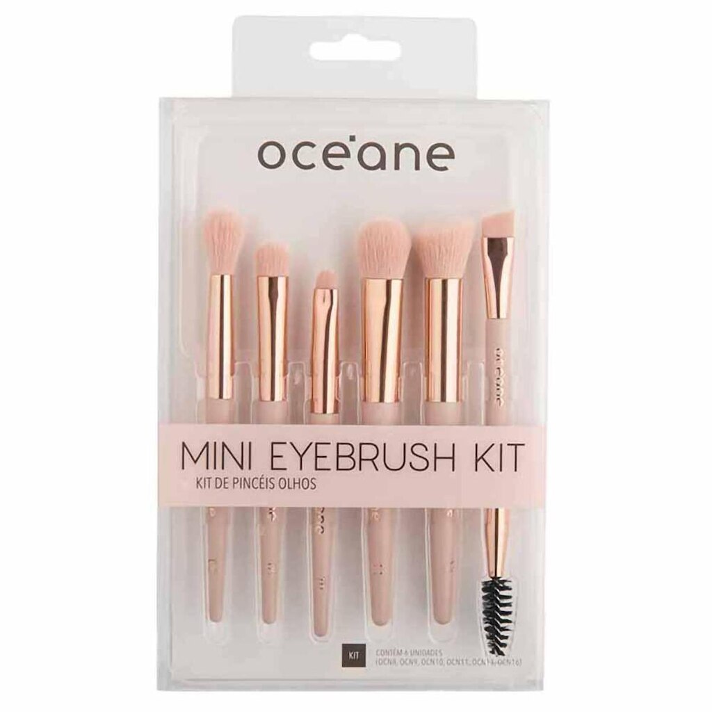 Océane Mini Eye Brush Kit com 6 Pincéis para Olhos Kit