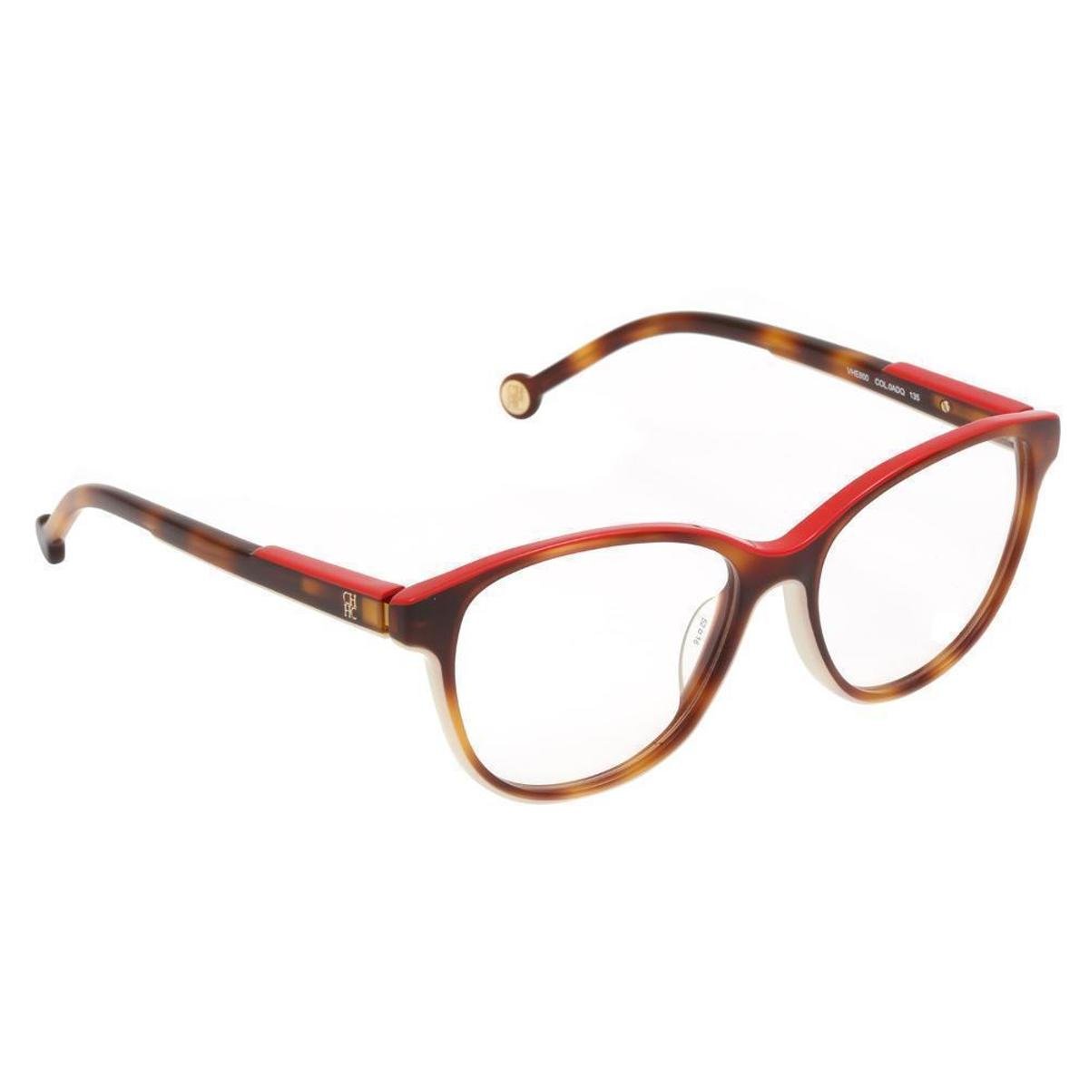 Óculos de Grau Carolina Herrera Feminino - Vermelho Escuro Menor preço em Óculos de Grau Carolina Herrera Feminino - Vermelho Escuro