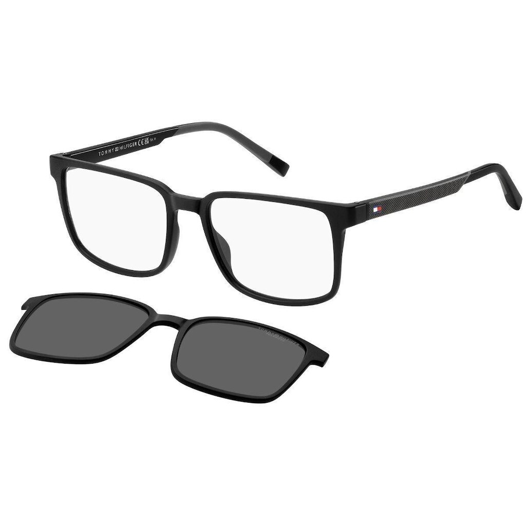 Óculos de Grau Tommy Hilfiger Clip On Polarizado Preto TH 2145/CS 08A-55