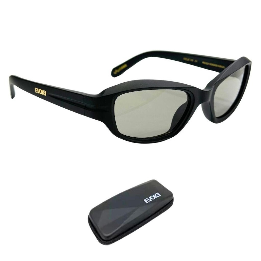 Óculos de Sol Evoke New EVK 61 A11 Preto Fosco Dourado