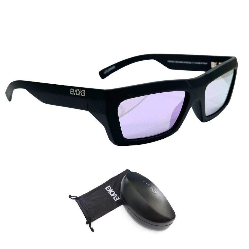 Óculos de Sol Evoke Outlaw A13S Midnight Matte Silver Flash