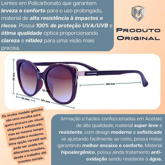 Óculos de Sol Feminino Gateado Mackage - Bruna