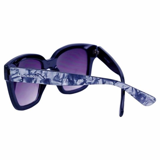 Óculos De Sol Feminino Quadrado Oversized Gateado Retro Acetato Mackage - Condessa