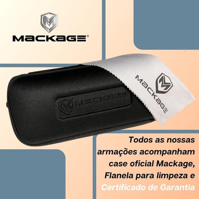 Óculos de Sol Feminino Redondo Acetato Mackage - Camuflado