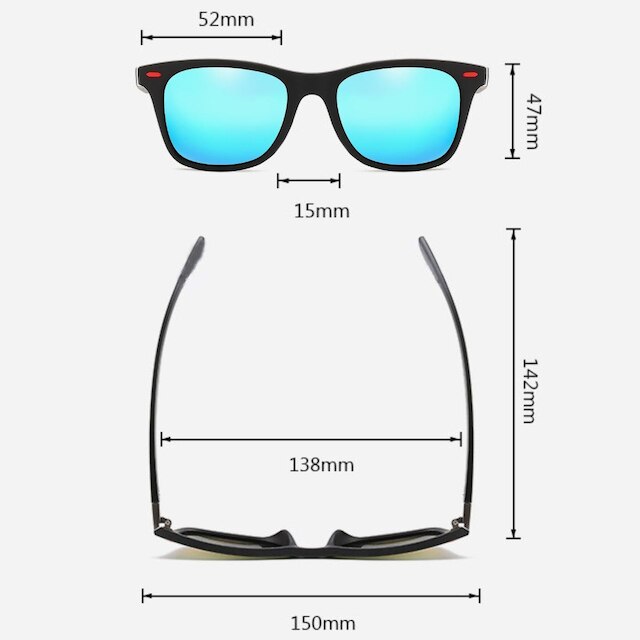 Óculos De Sol Masculino Polarizado Proteção Uv400 Clássico