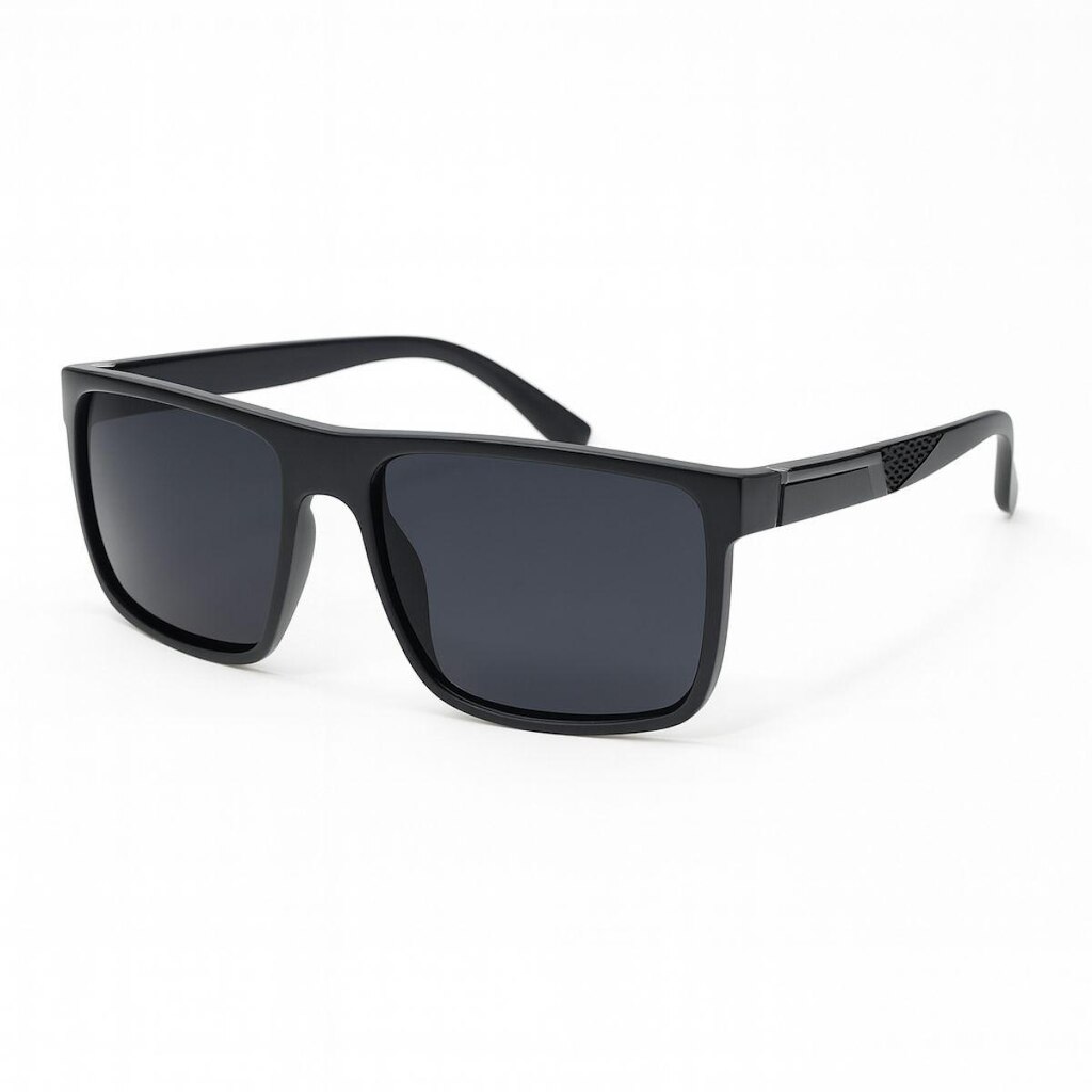 Óculos de Sol Masculino Quadrado Preto UV400 Estilo Premium