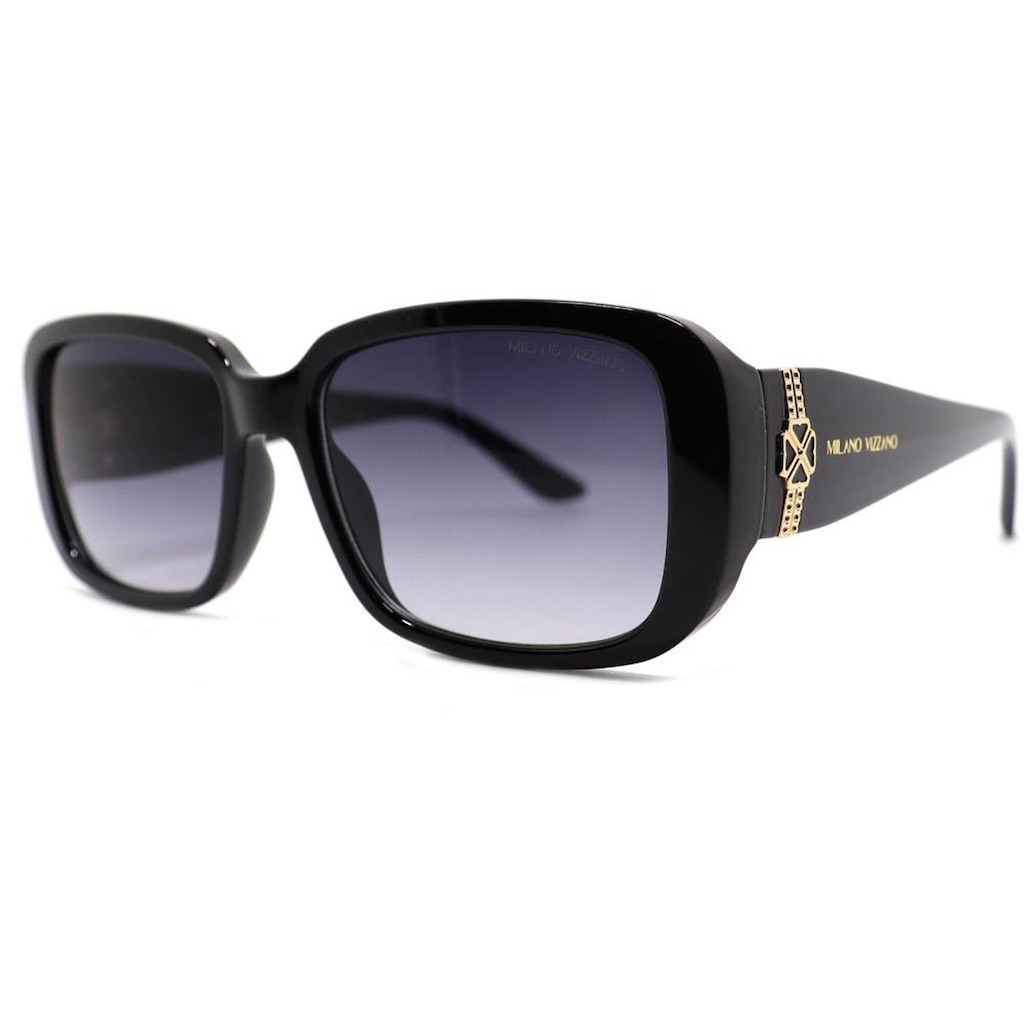 Óculos de Sol Milano Vizzano Ouro 217S C300 Preto Feminino - Preto - Feminino - Único