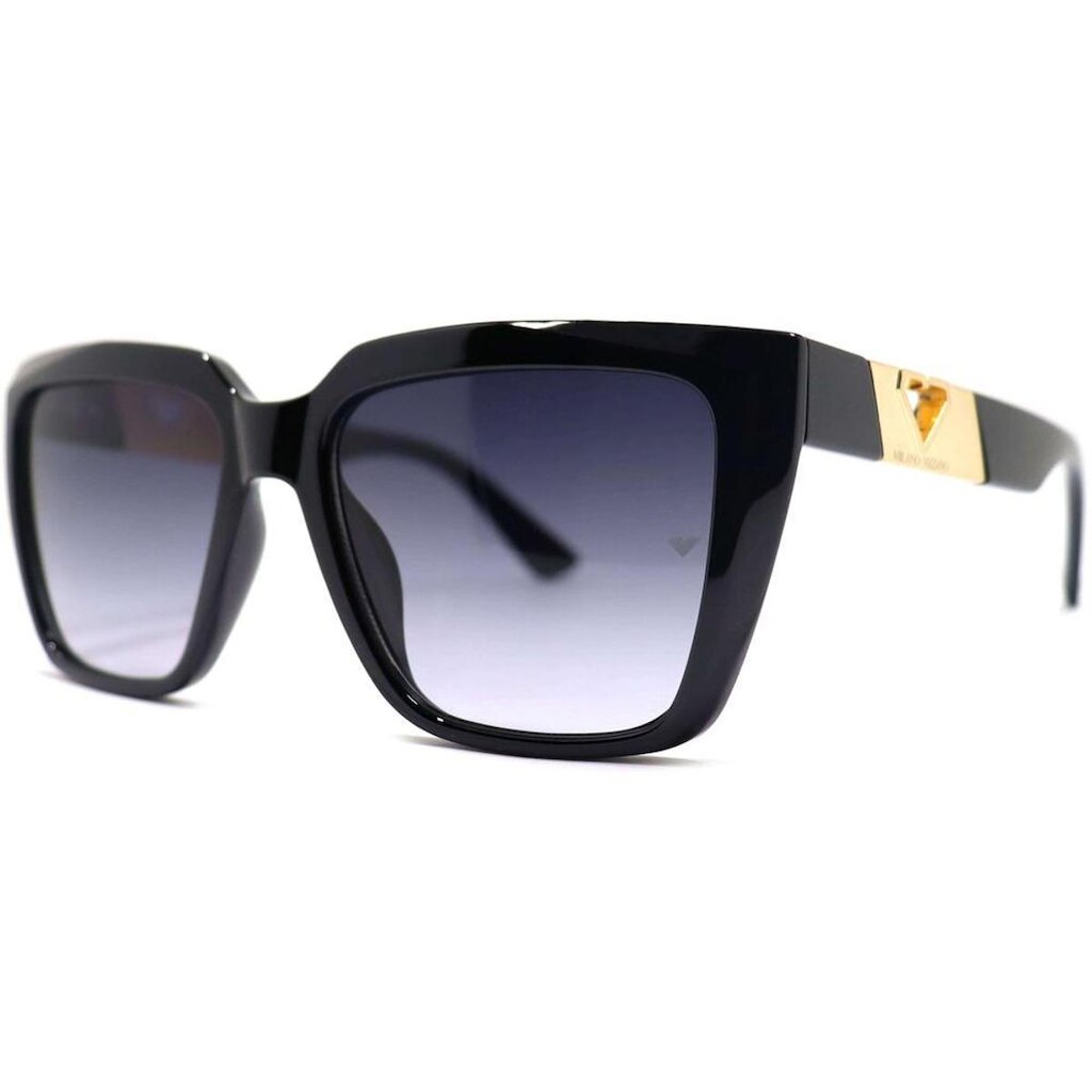 Óculos de Sol Milano Vizzano Ouro 226S C100 Preto Feminino - Preto - Feminino - Único