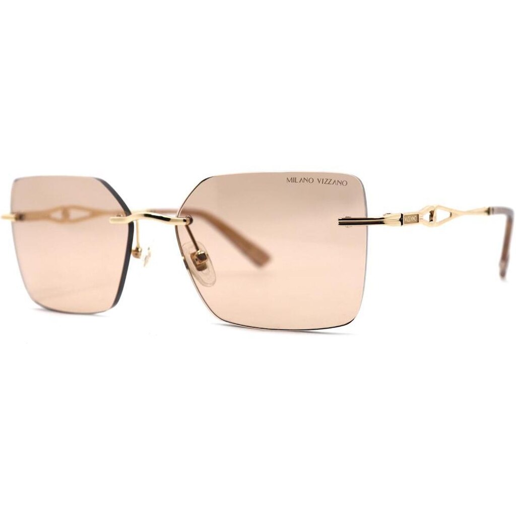 Óculos de Sol Milano Vizzano Ouro 305SL C100 Dourado Feminin - Dourado - Feminino - Único
