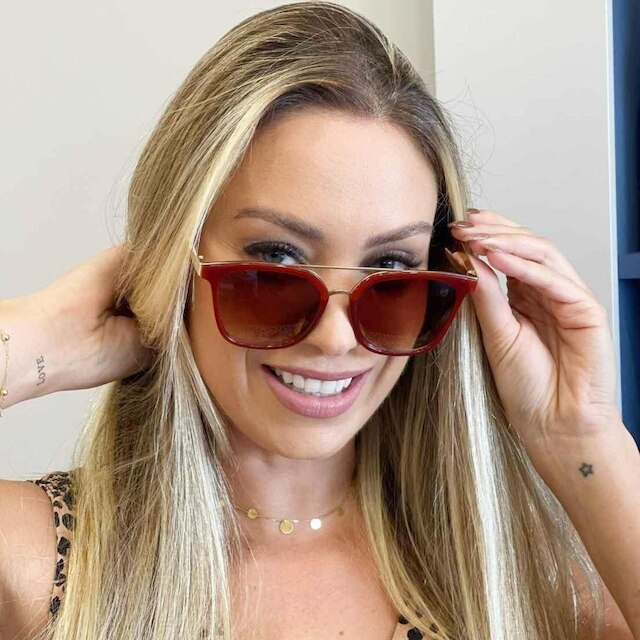 Óculos De Sol Quadrado Acetato Mackage - Constança