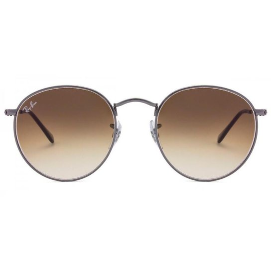 Óculos de Sol Ray Ban Round Flat - Cinza