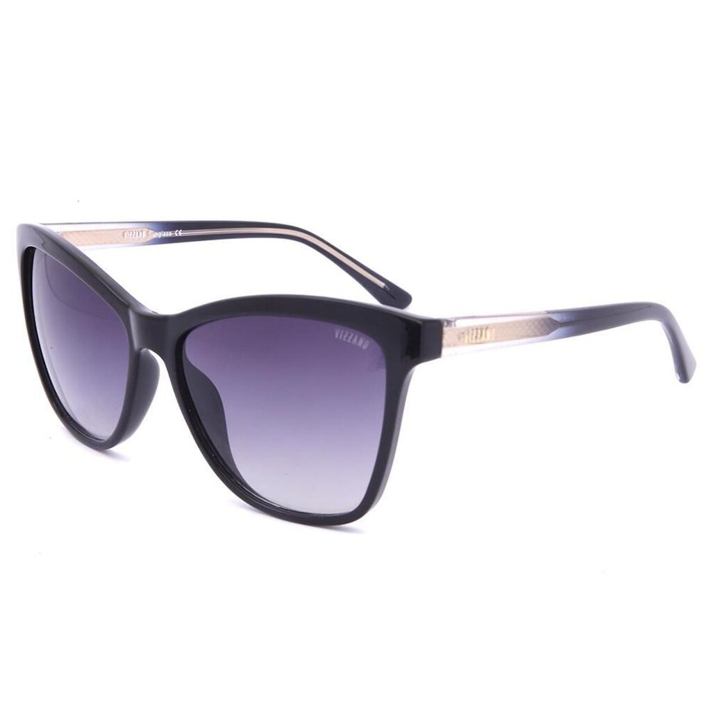 Óculos de Sol Solar Vizzano Ouro 18S AV234 Quadrado Preto