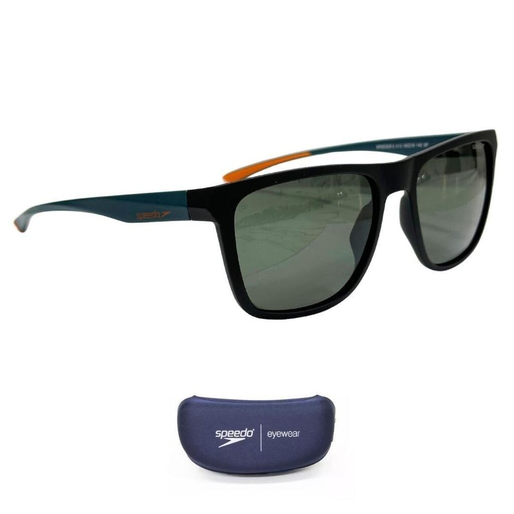 Óculos de Sol Speedo Speeder 2 A12 Preto Verde G15 Polarizad
