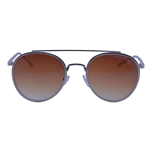 Óculos de Sol Unissex Redondo Aviador Metal Mackage - Prata