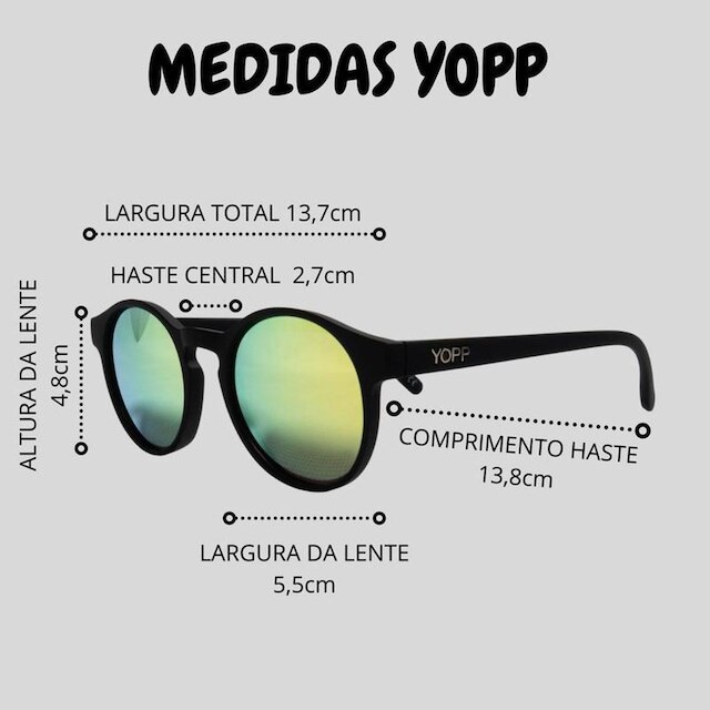 Óculos de Sol Yopp Esportivo Polarizado Uv400 Vaca Véia