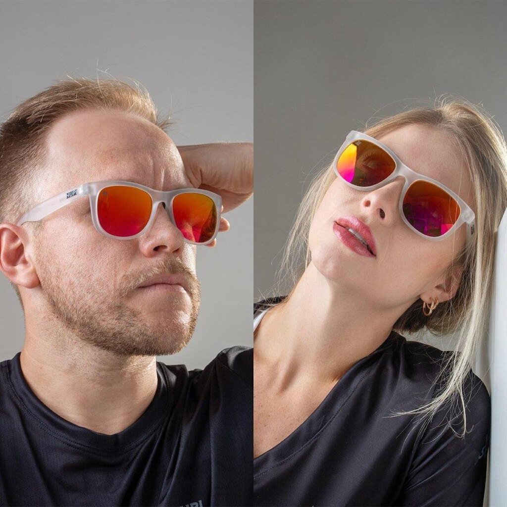 Óculos HUPI Hype Cristal Lente Vermelho Espelhado