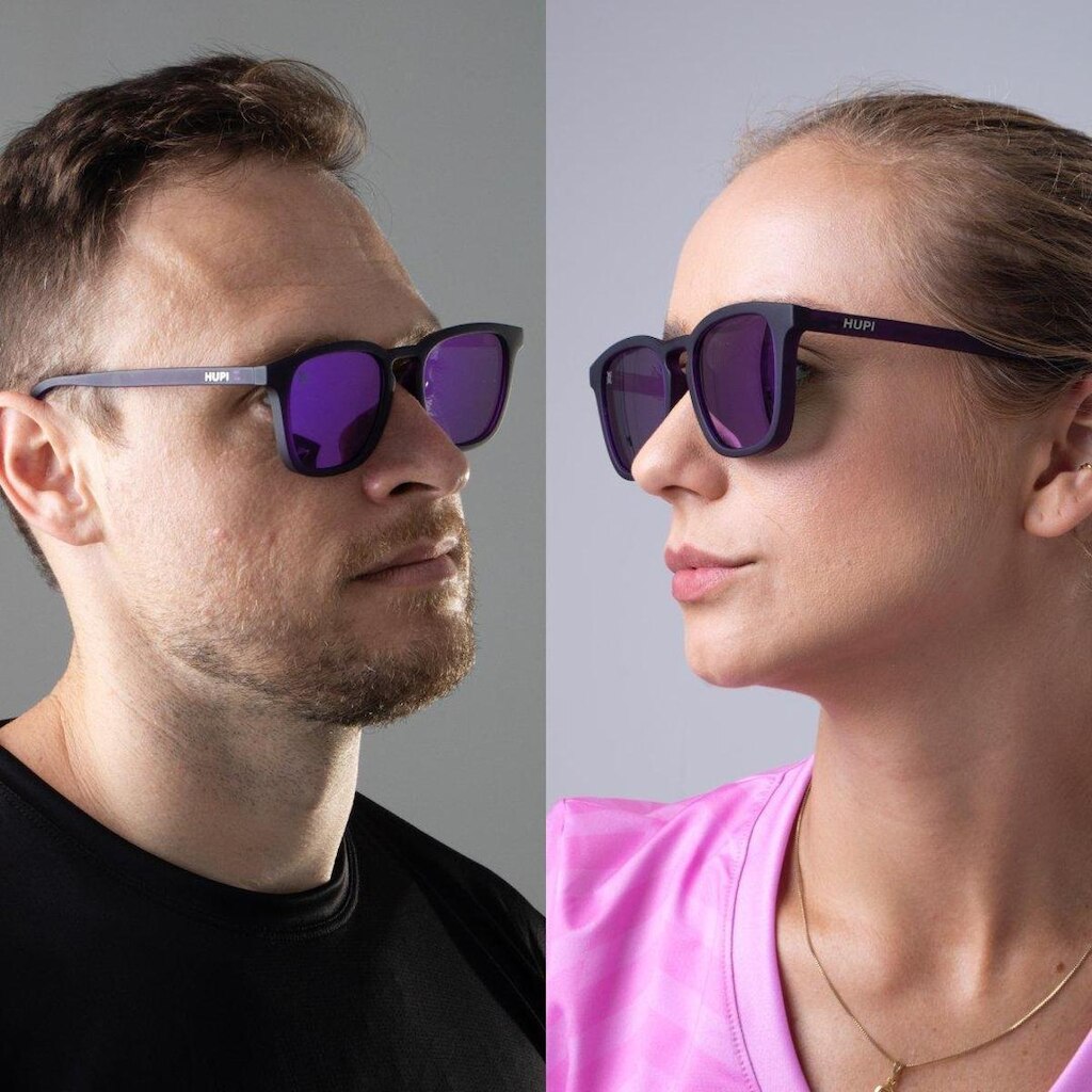 Óculos HUPI Rookie Cristal Roxo Lente Roxo Espelhado