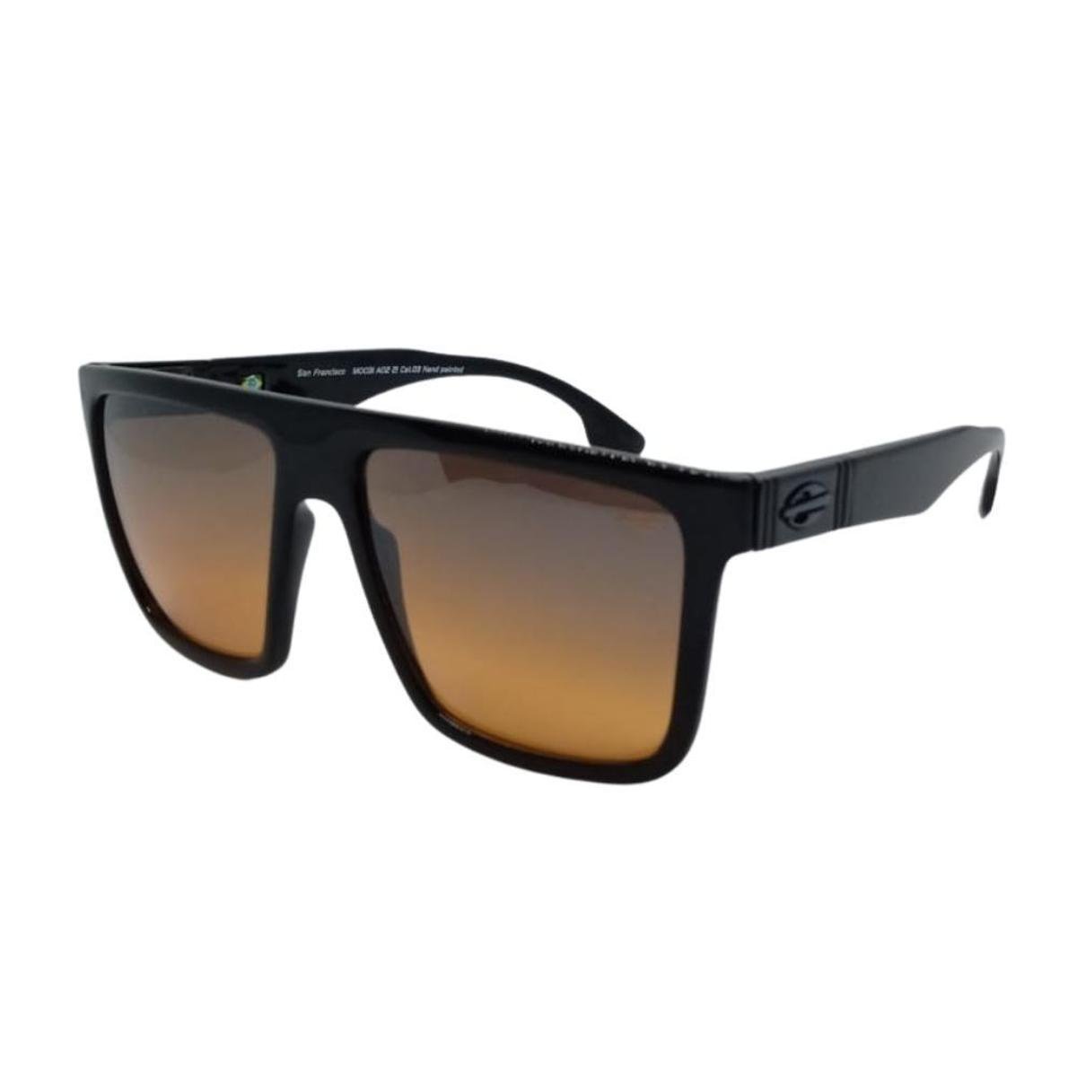 Óculos Solar Mormaii San Francisco M0031a0221 Preto Brilho Lente Laranja Degradê Menor preço em Óculos Solar Mormaii San Francisco M0031a0221 Preto Brilho Lente Laranja Degradê