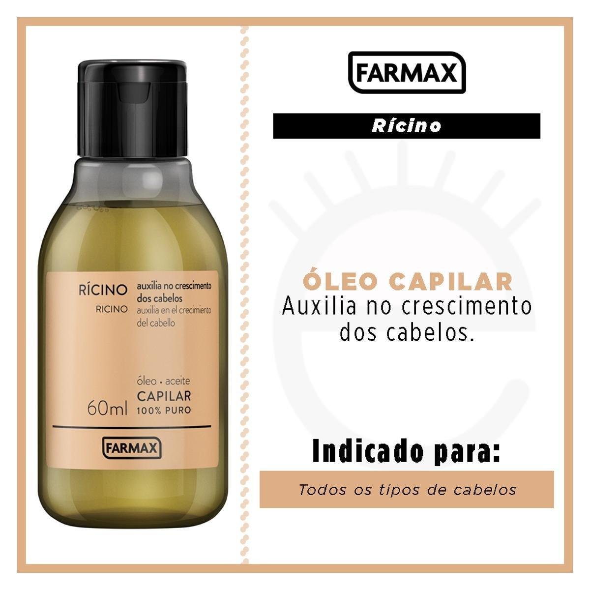 óleo De Rícino é Bom Para Rugas Óleo Capilar Farmax Puro Rícino 60ml - Incolor | Zattini