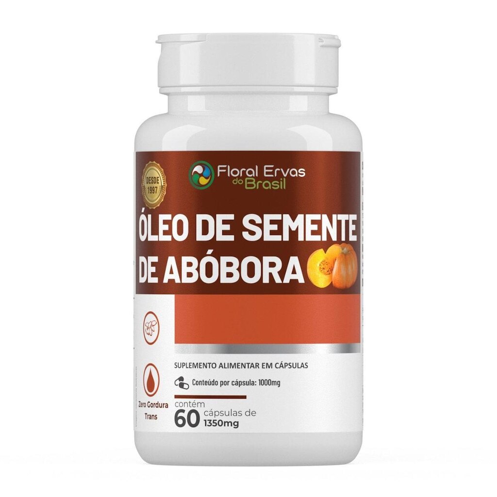 Oleo de Semente de Abobora 1400mg 60 Cápsulas - Floral Ervas