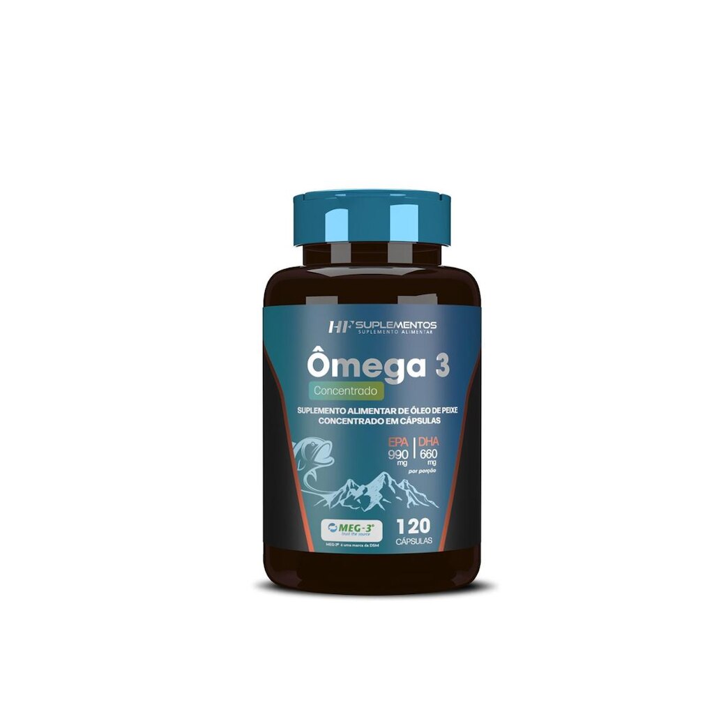 Ômega 3 Concentrado 120 Caps Hf Suplementos