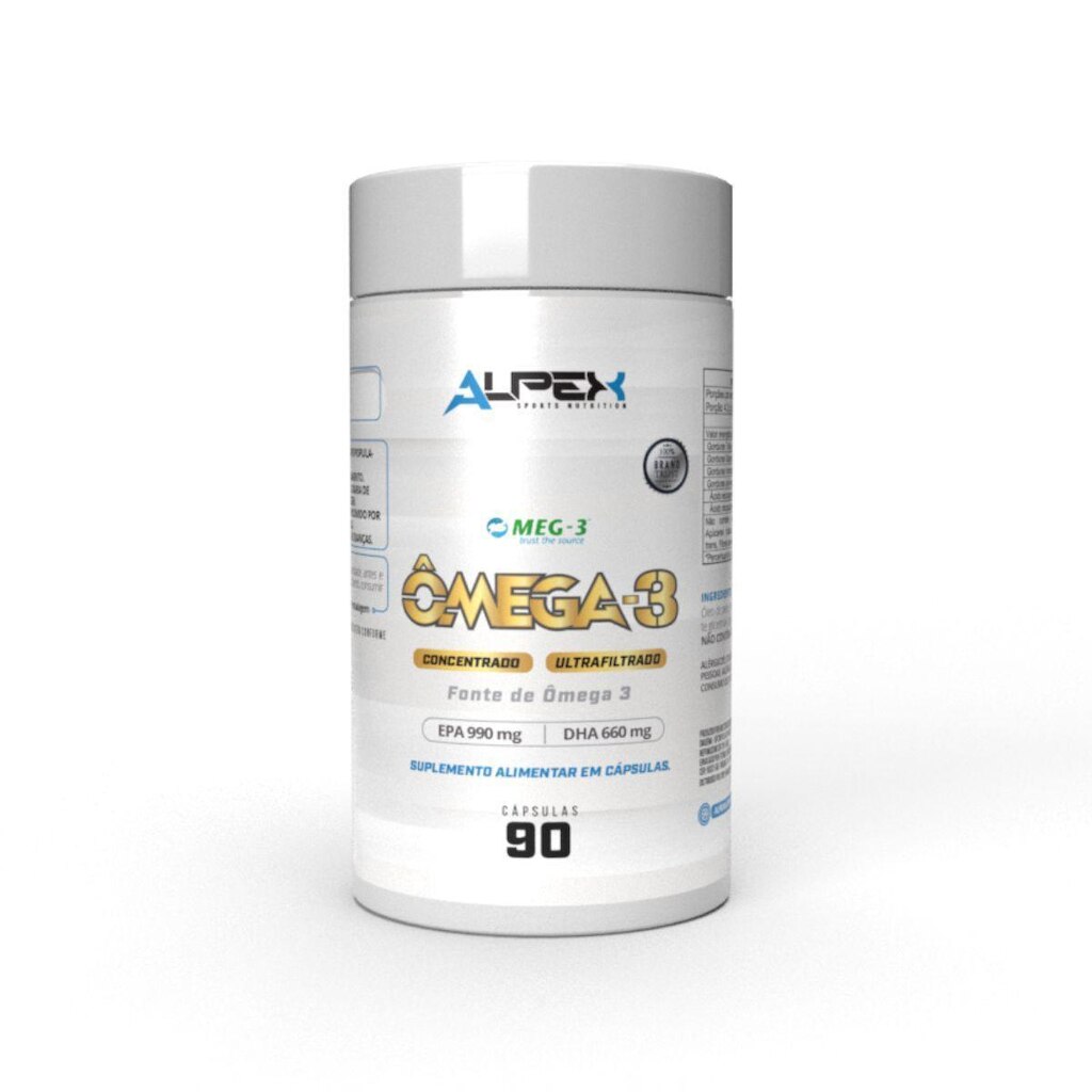 Omega 3 Meg3 Concentrado 90 Cápsulas - Alpex Sports Nutriton