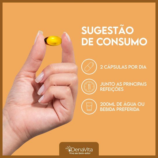 Ômega 3 Ultra Concentração 824mg, Epa 540mg, Dha 360mg, 60 Cápsulas, Denavita