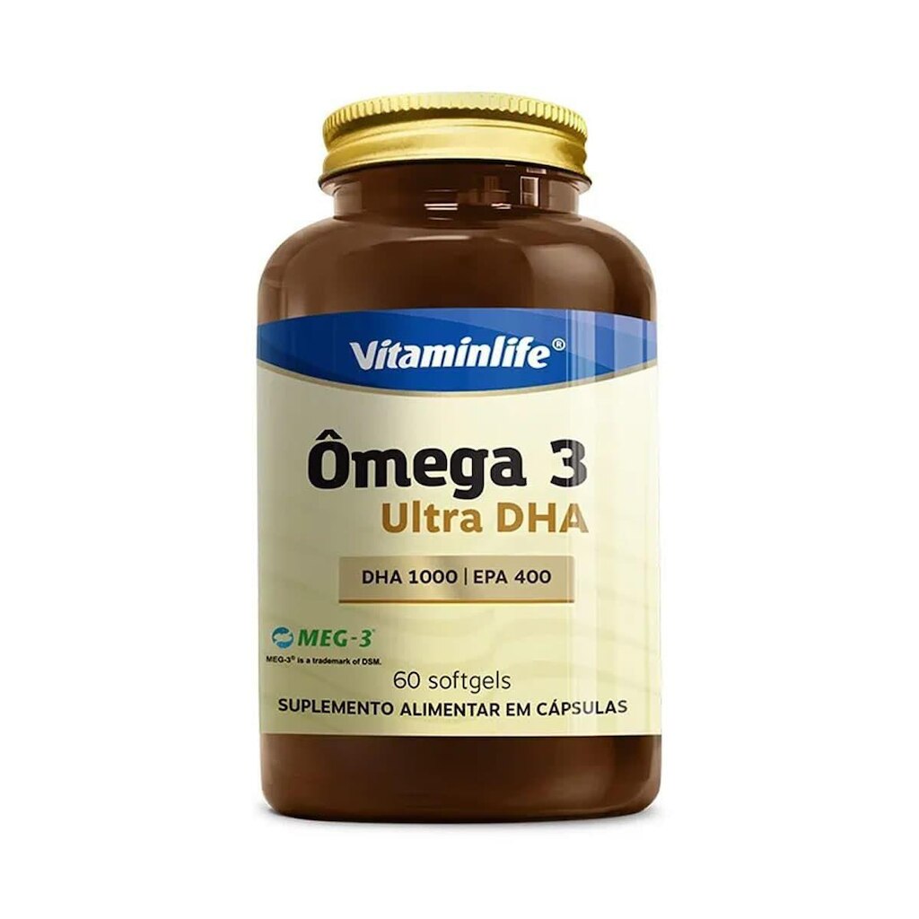 Ômega 3 Ultra DHA - 60 Softgels - VitaminLife