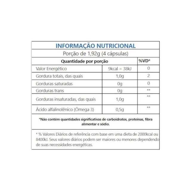 Ômega 3 Vegano 60 Cápsulas de 480mg