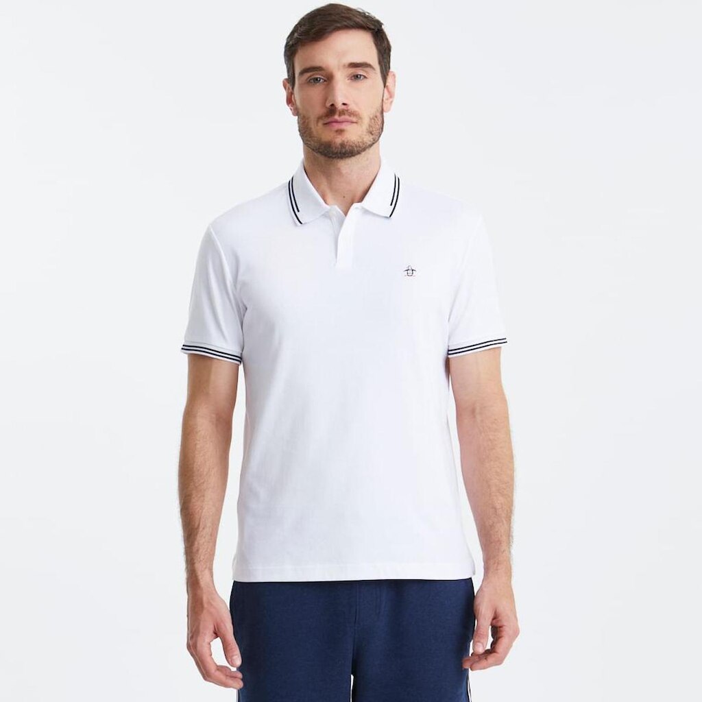 Original Penguin Polo Interloque Branca Original Penguin