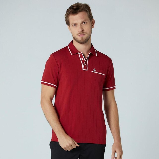 Original Penguin Polo Interloque Ponto Vermelha Original Penguin