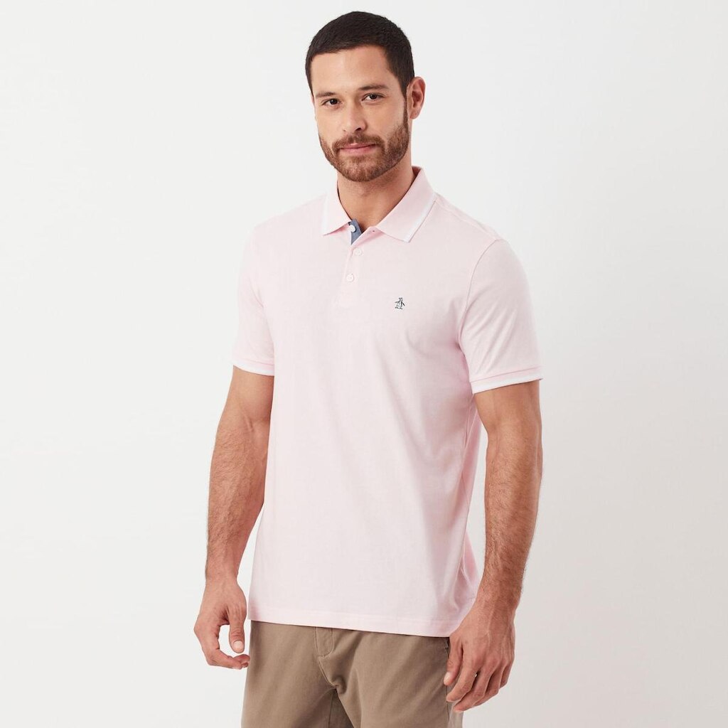 Original Penguin Polo Jersey Rosa Original Penguin