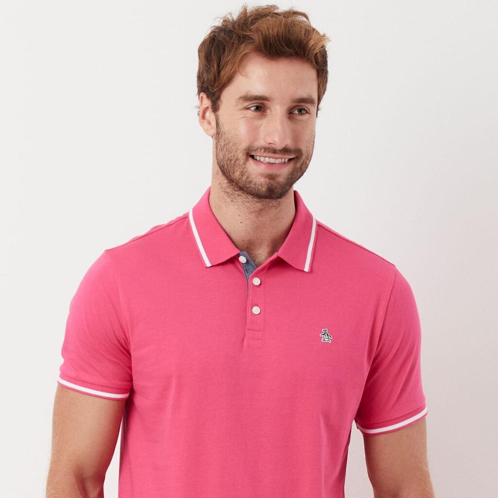 Original Penguin Polo Jersey Rosa Original Penguin