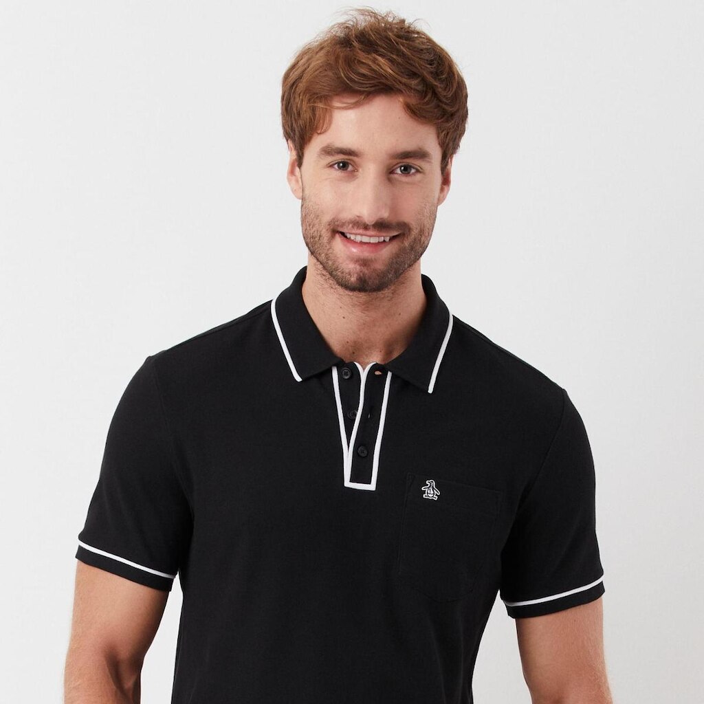 Original Penguin Polo Piquet Lisa Original Penguin Preta