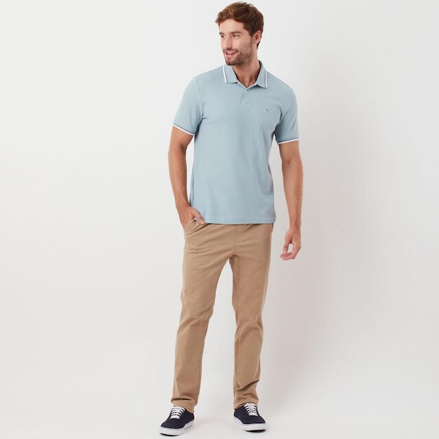 Original Penguin Polo Piquet Patch Azul Original Penguin