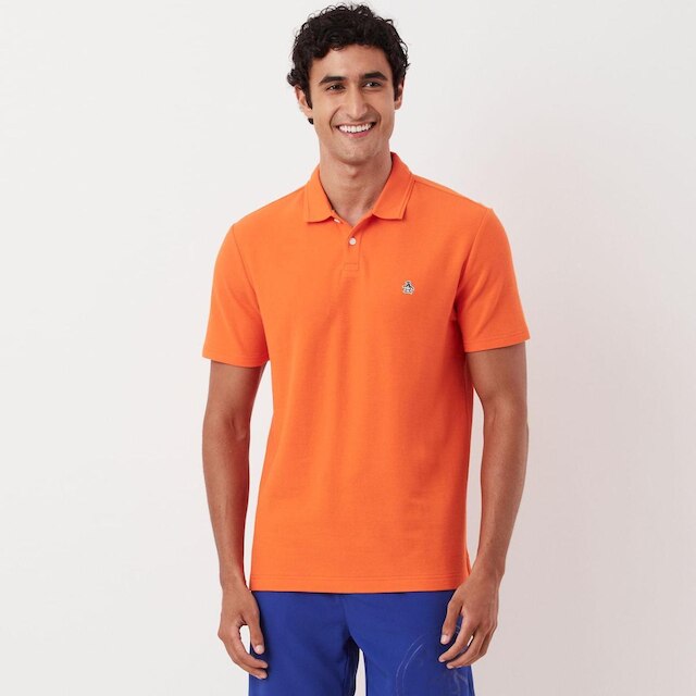 Original Penguin Polo Piquet Patch Laranja Original Penguin