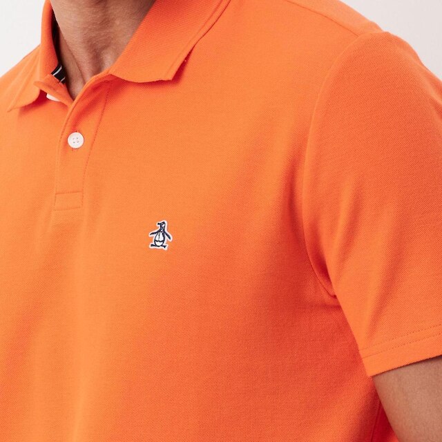 Original Penguin Polo Piquet Patch Laranja Original Penguin