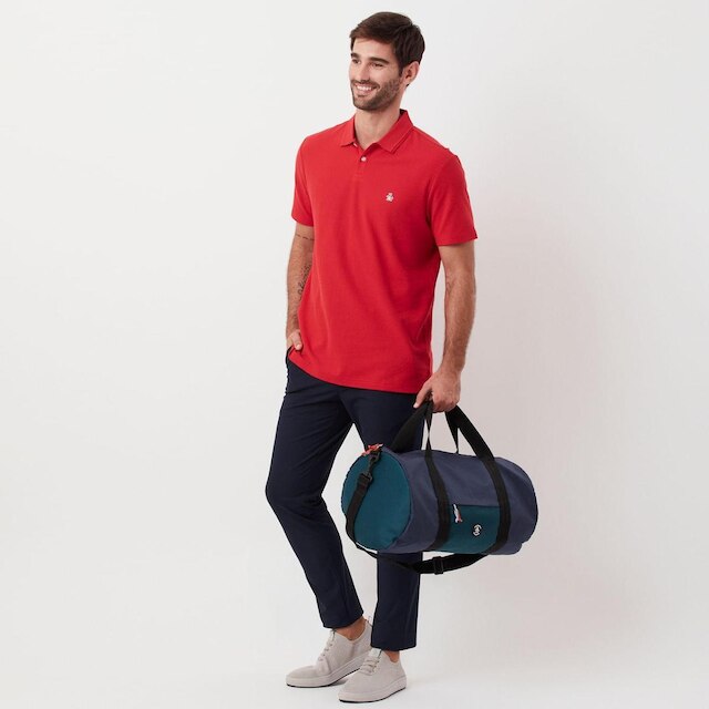 Original Penguin Polo Piquet Patch Laranja Original Penguin