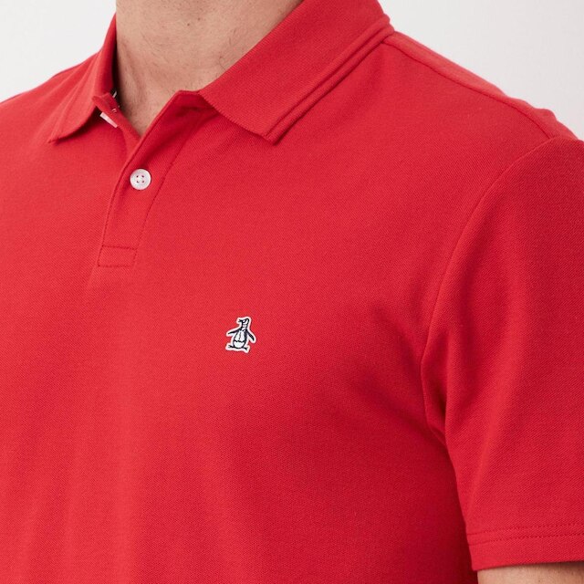 Original Penguin Polo Piquet Patch Laranja Original Penguin